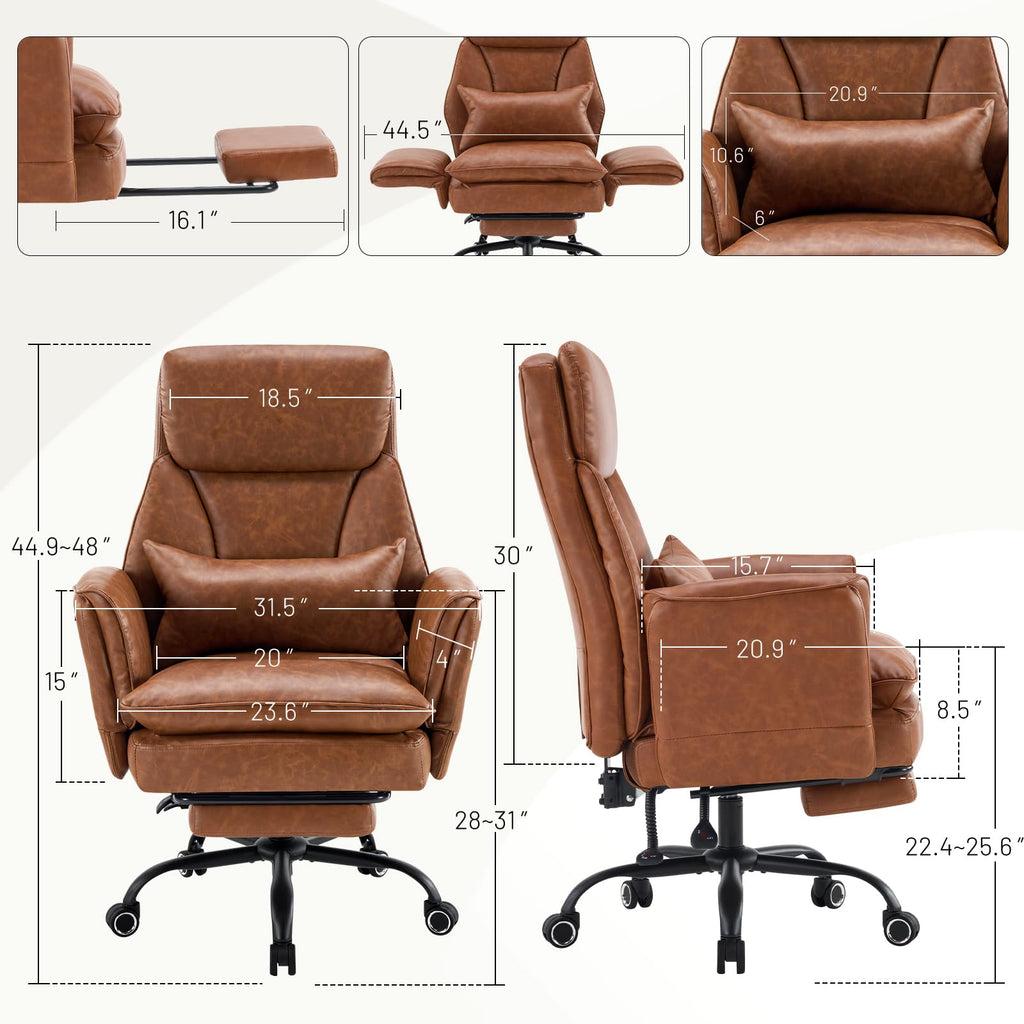 Big and Tall Ergonomic Office Chair with Footrest K119321
