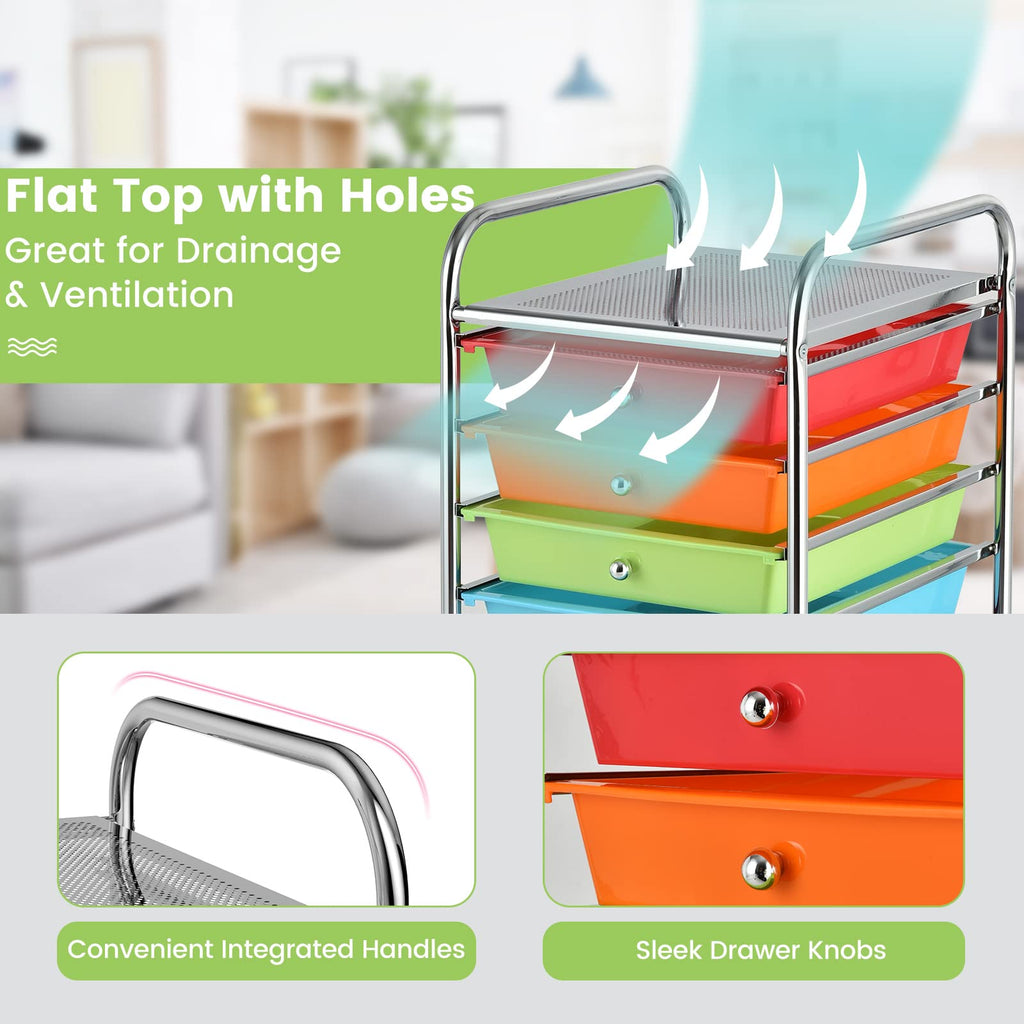 10 Drawer Rolling Storage Cart R759