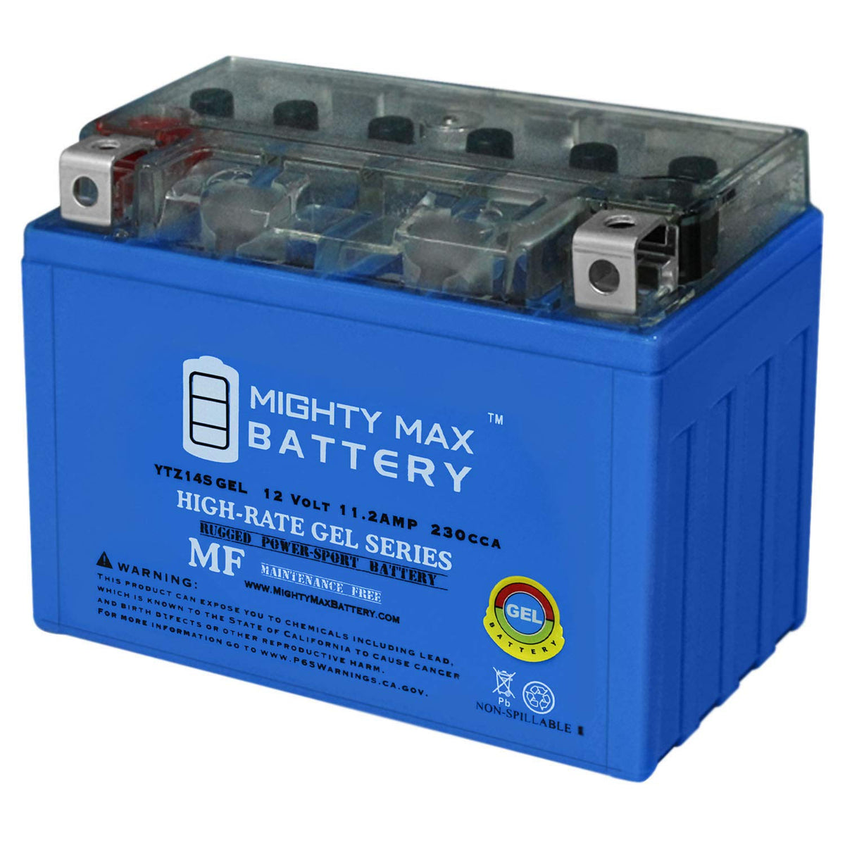 12 Volt 11.2 AH GEL Type 230 CCA Rechargeable Maintenance Free SLA AGM Motorcycle Battery Q5012