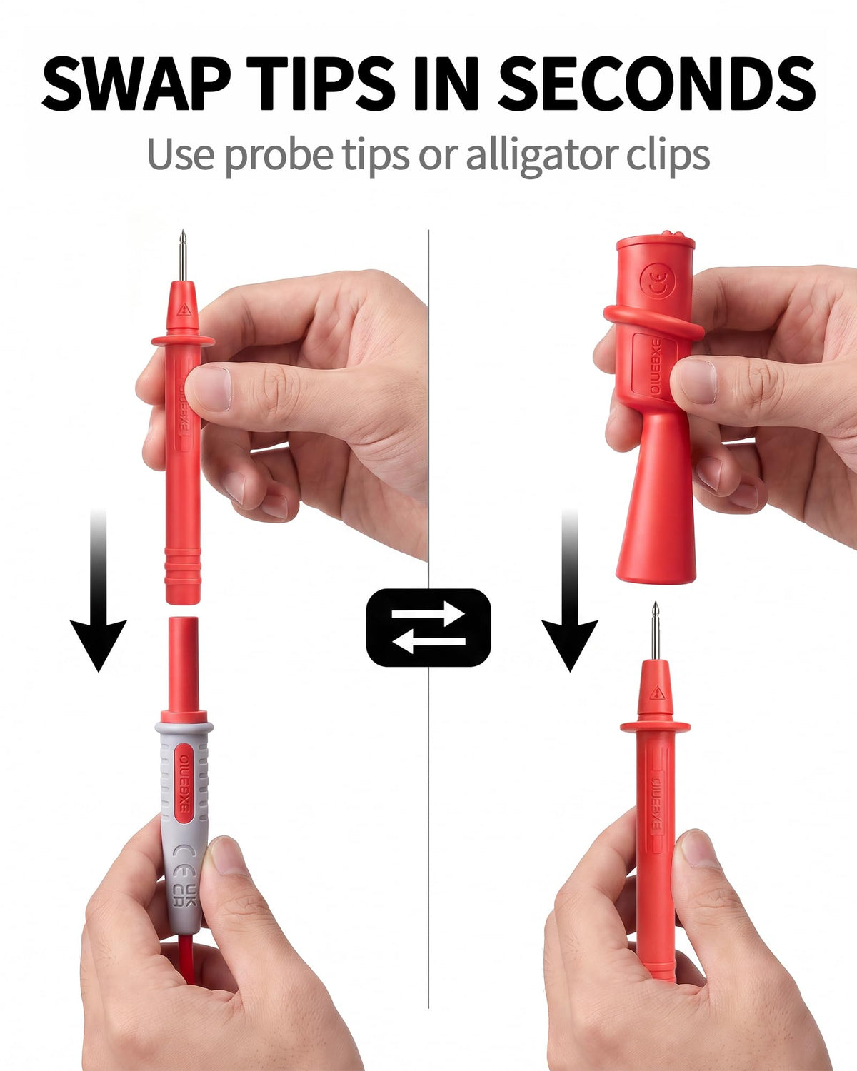96-Inch Long Silicone Test Leads Kit Z289