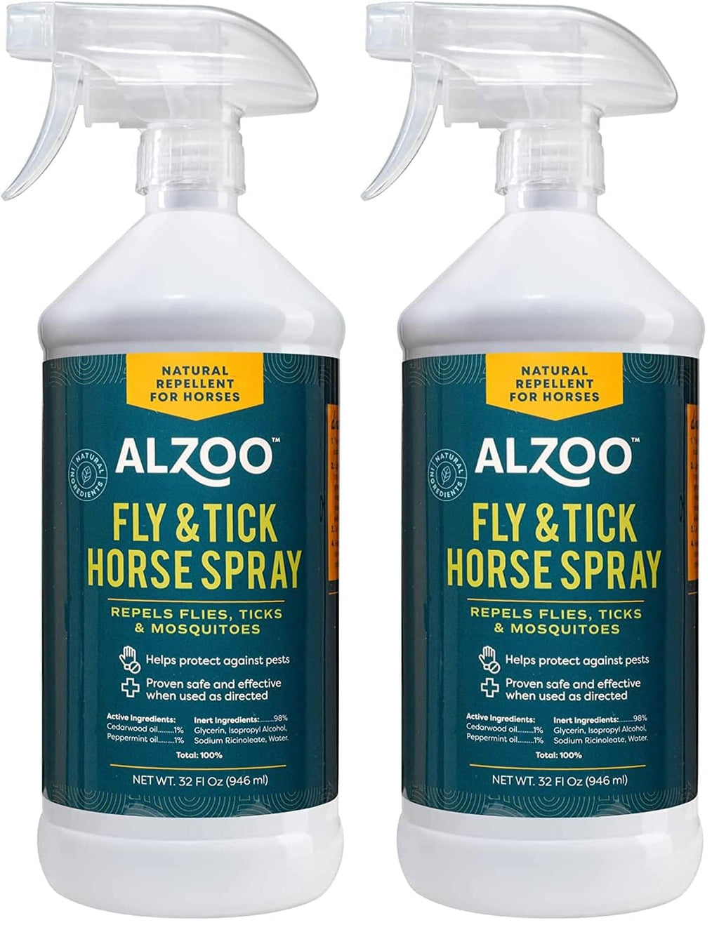 Plant-Based Fly and Tick Horse Spray 32 Fl. Oz. (Pack of 2) J771