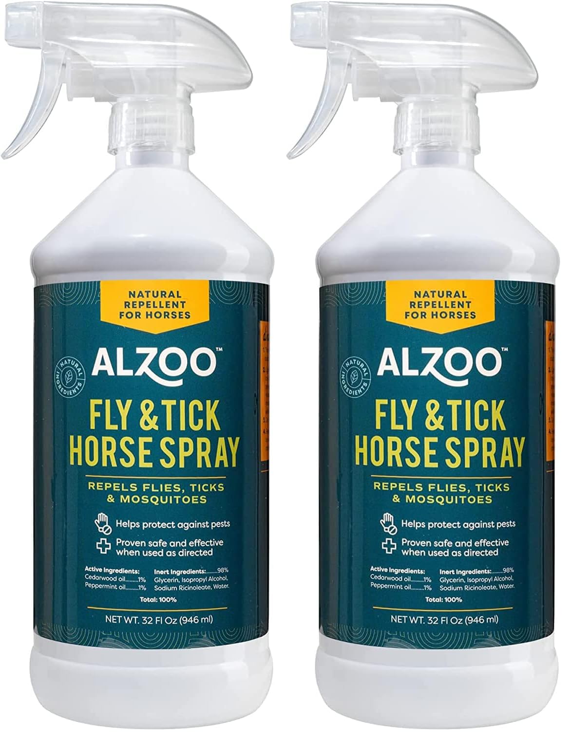 Plant-Based Fly and Tick Horse Spray 32 Fl. Oz. (Pack of 2) J771