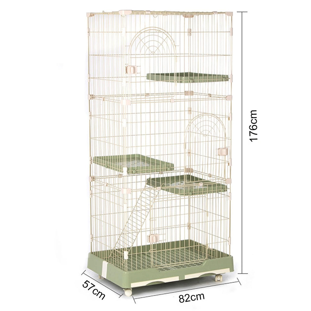 Foldable 4 Tier Detachable Cat Cage with Hammock O326