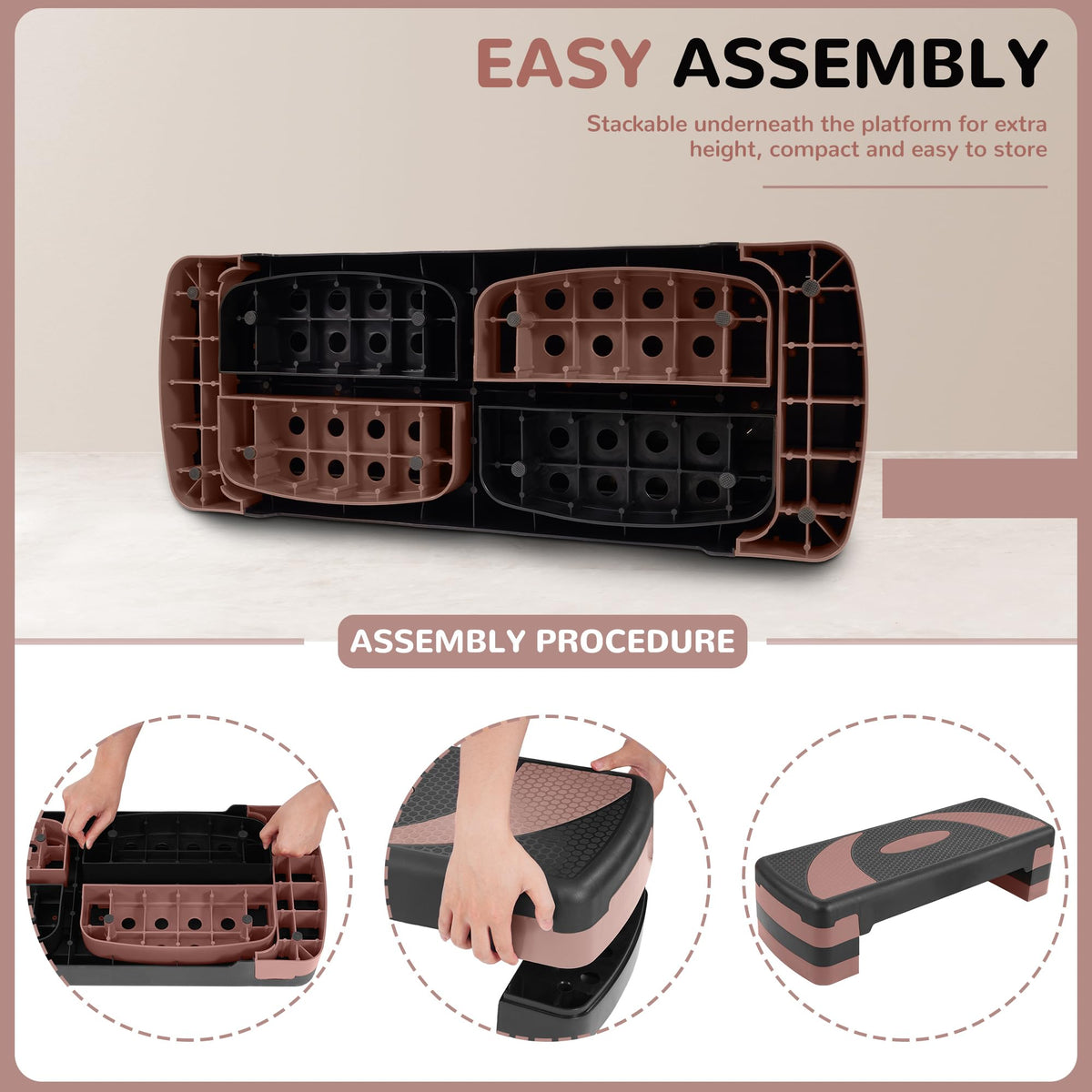 Adjustable Step Aerobic Platform with Risers Y921350