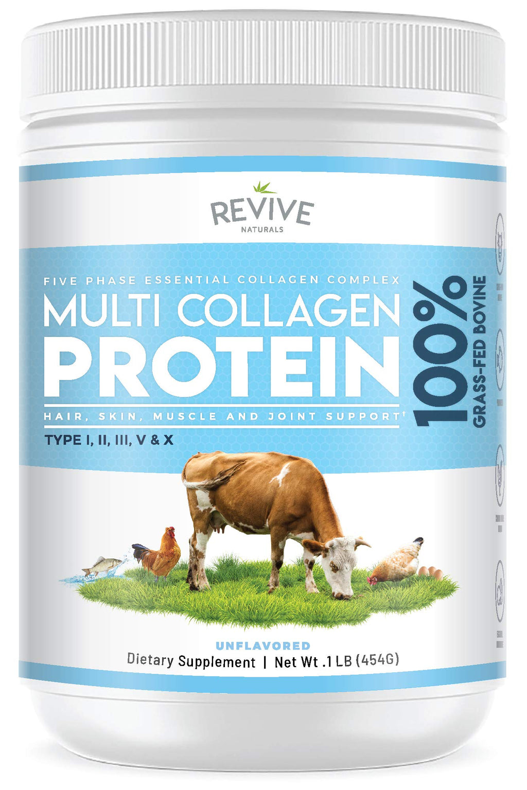 Multi Collagen Hydrolyzed Protein Powder 16oz T8914