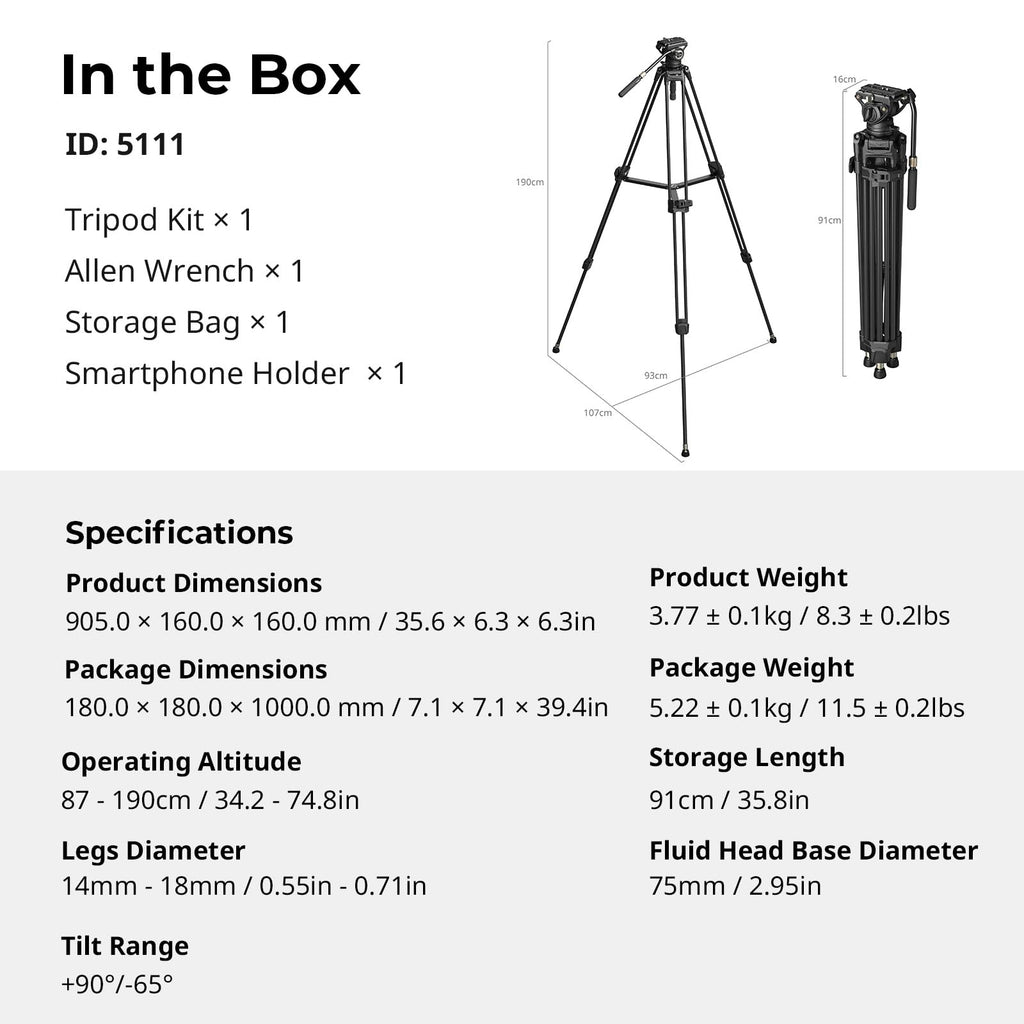 Carbon Fiber Tripod with Fluid Head R158312