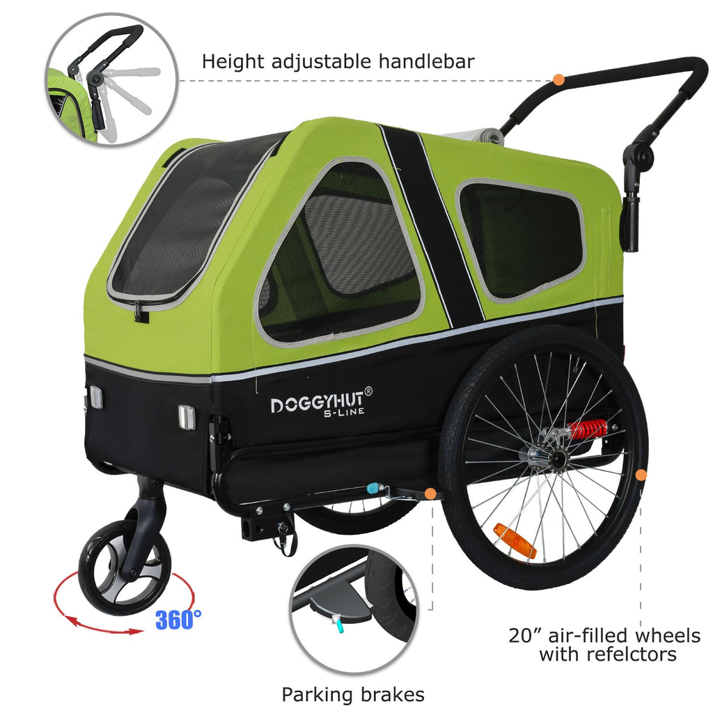 XL Pet Bike Trailer & Stroller with Suspension Wheels I745684