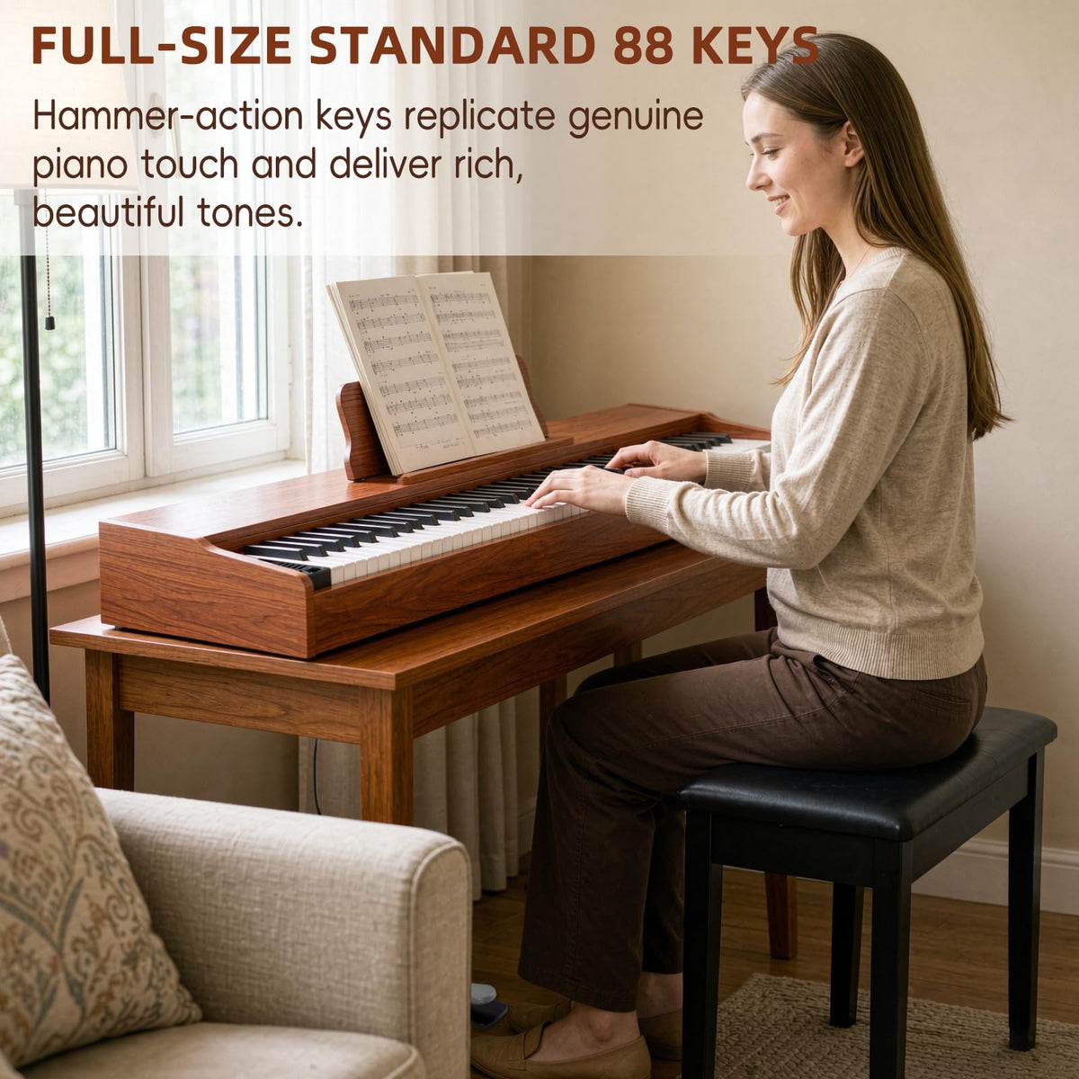88 Keys Hammer Weighted Digital Piano X825147