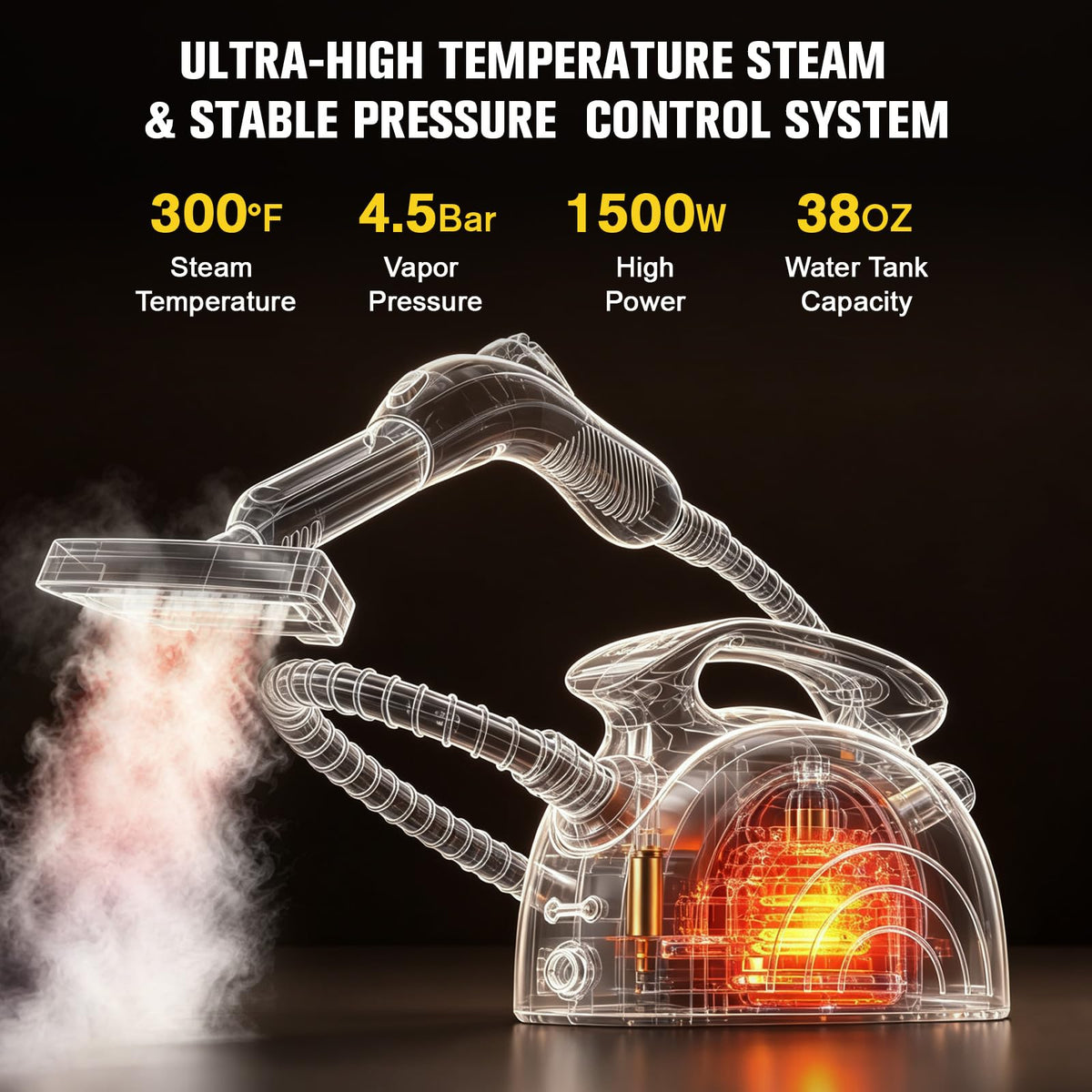 4.5 Bar 300°F Steam Cleaner D5896