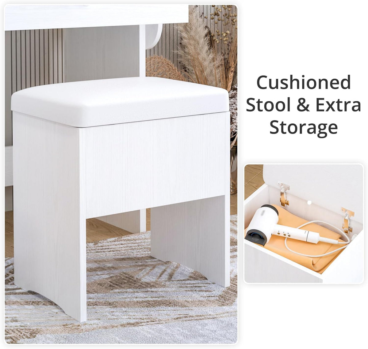 Vanity Desk with Charging Station G24620