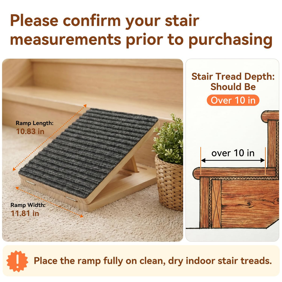 Adjustable Non-Slip Wooden Dog Ramp D156537