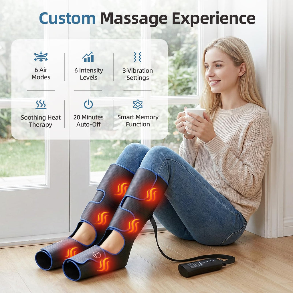 Air Compression Leg Massager with Heat N889429