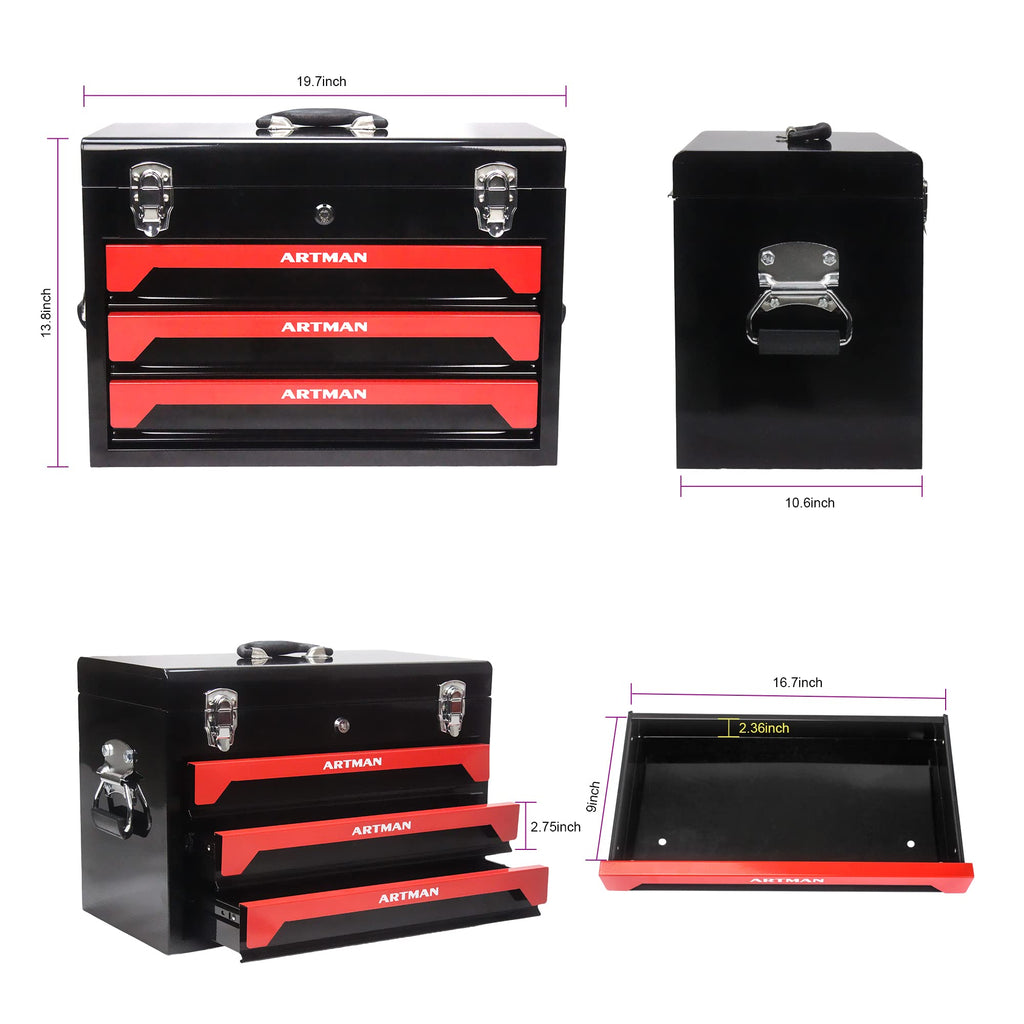 439-Piece Mechanic Tool Set in 3-Drawer Steel Box Z21608