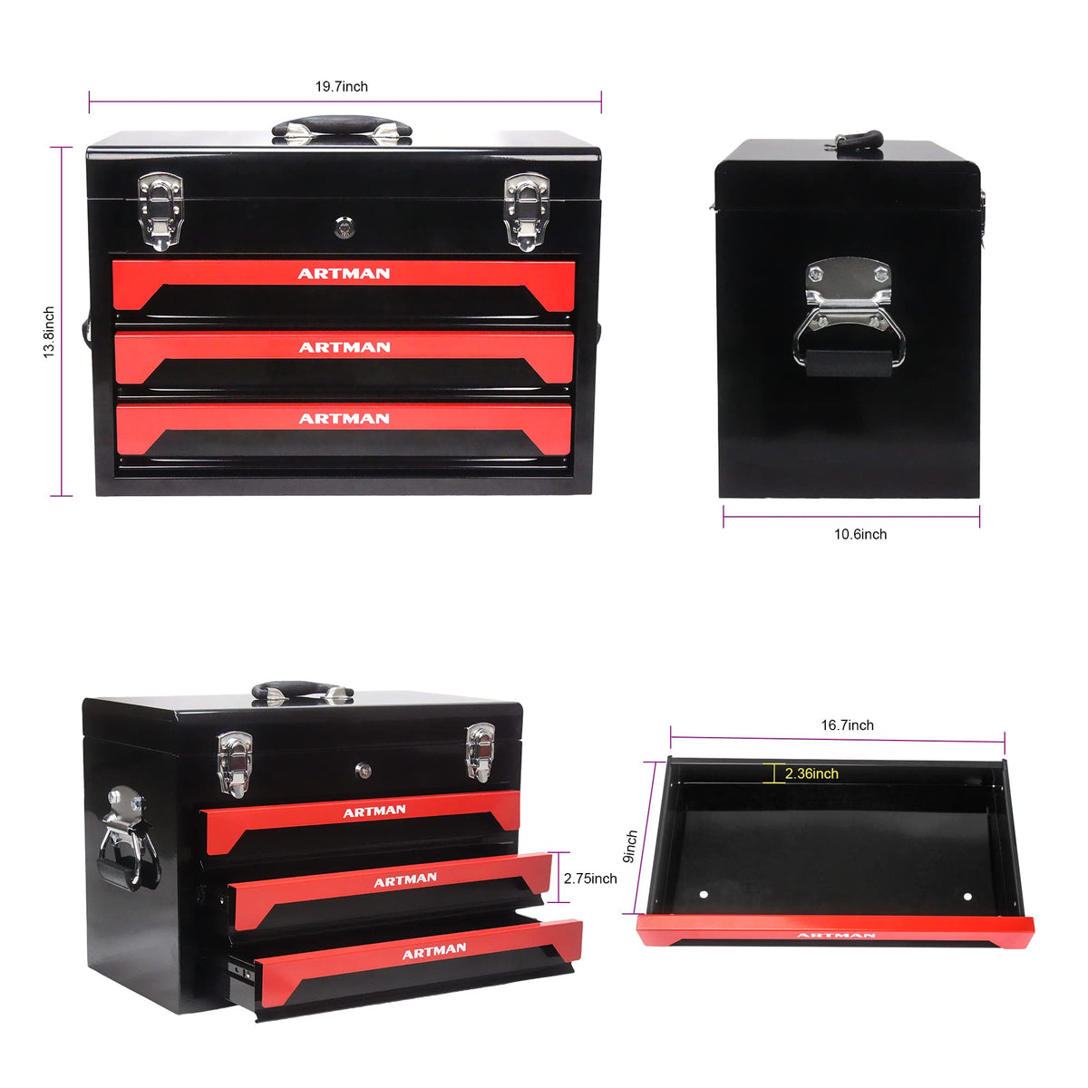 439-Piece Mechanic Tool Set in 3-Drawer Steel Box Z21608