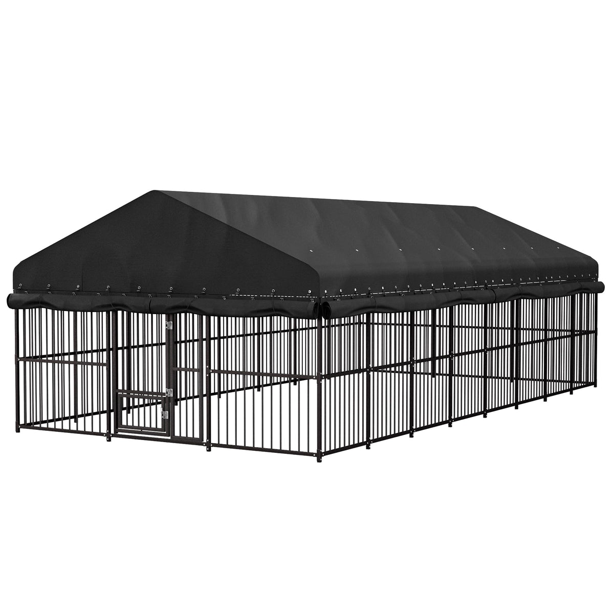 10x20 FT Heavy Duty Outdoor Dog Kennel with Roof E60457
