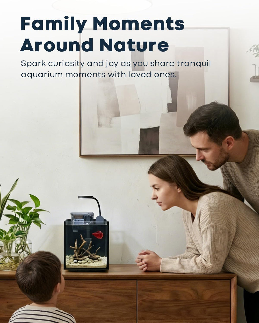 Glass 1.25 Gallon Aquarium Set with Filter LED Light R70762