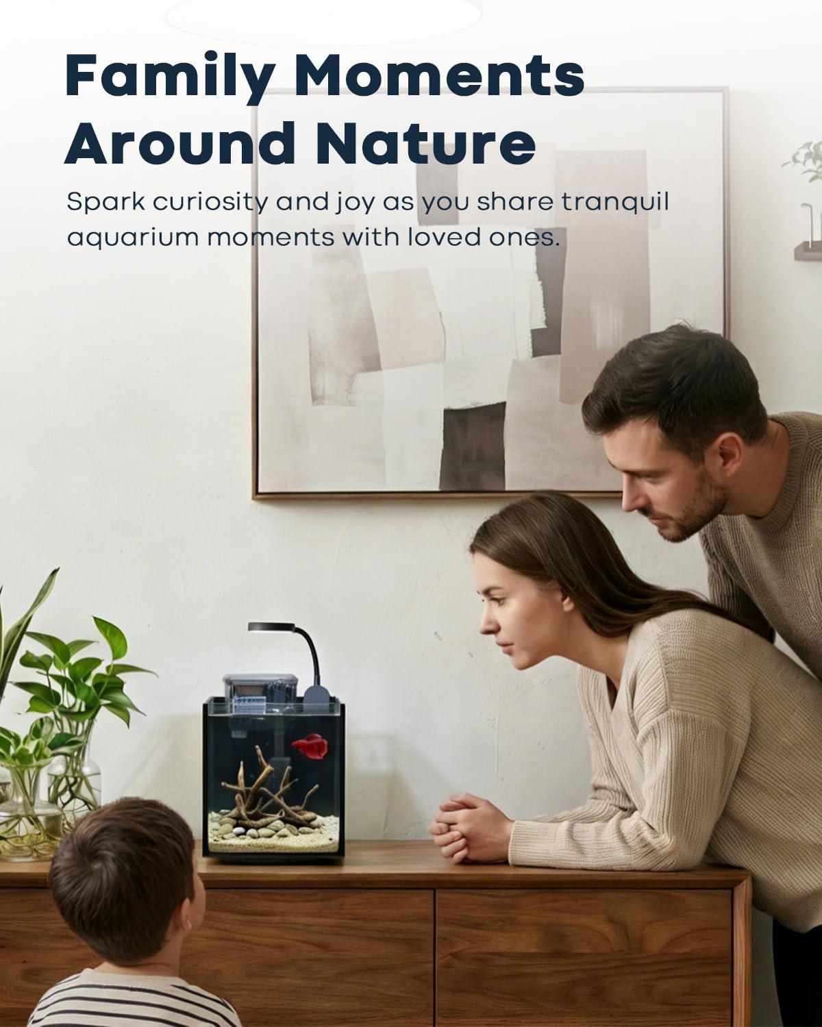 Glass 1.25 Gallon Aquarium Set with Filter LED Light R70762