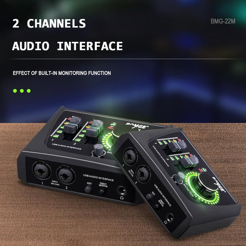 2 Channel USB Audio Interface with XLR 48V Phantom Power W36978
