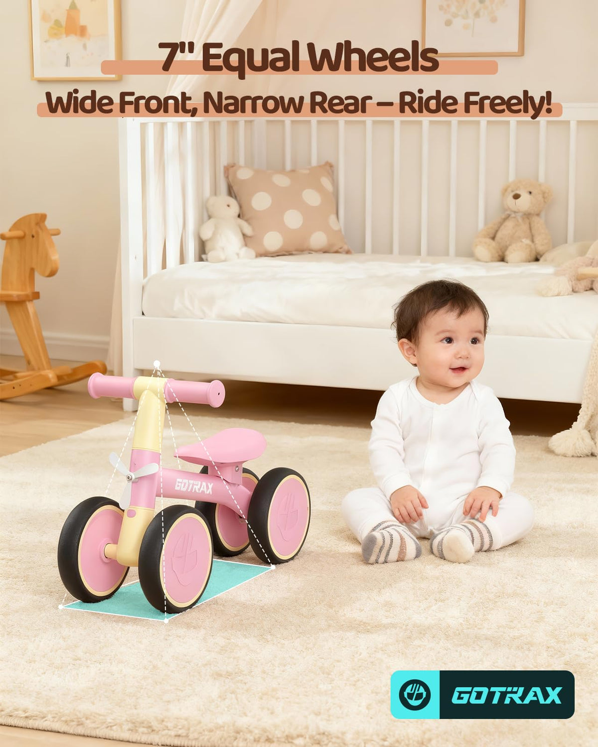 Baby Balance Bike 7" Silent Wheels X9793