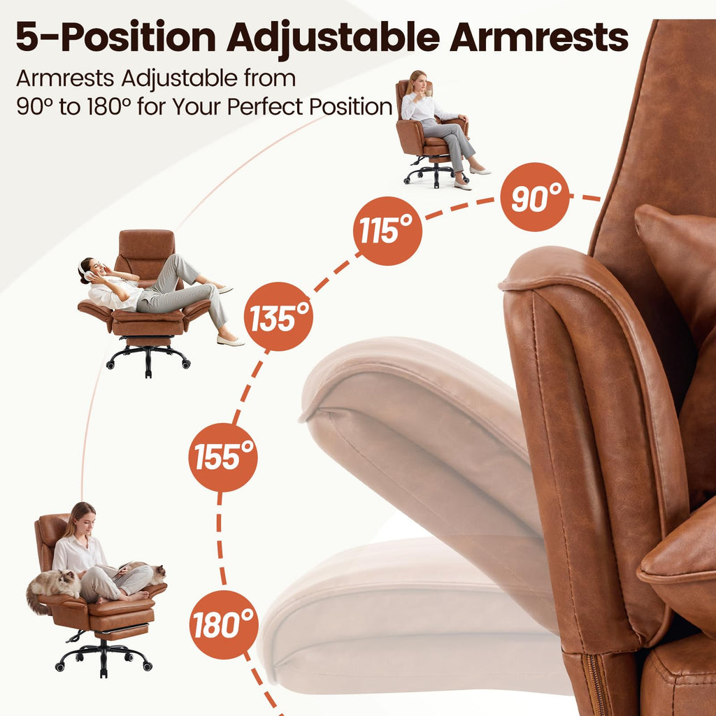 Big and Tall Ergonomic Office Chair with Footrest K119321
