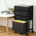 4 Drawer Rolling File Cabinet with Wheels L428