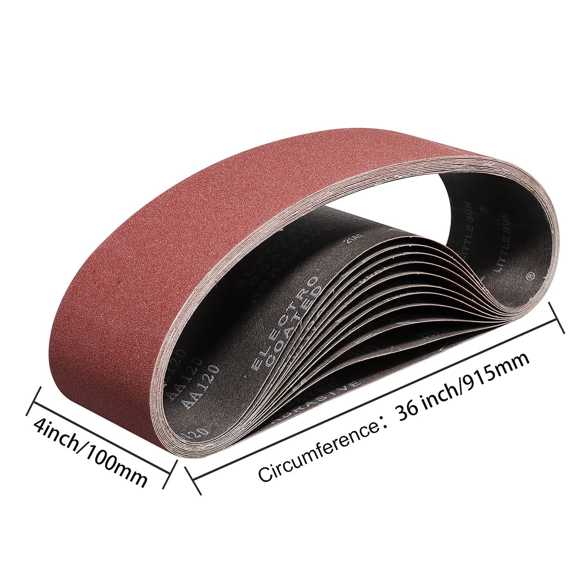 4x36 Inch 120 Grit Sanding Belts 5 Pack D10846