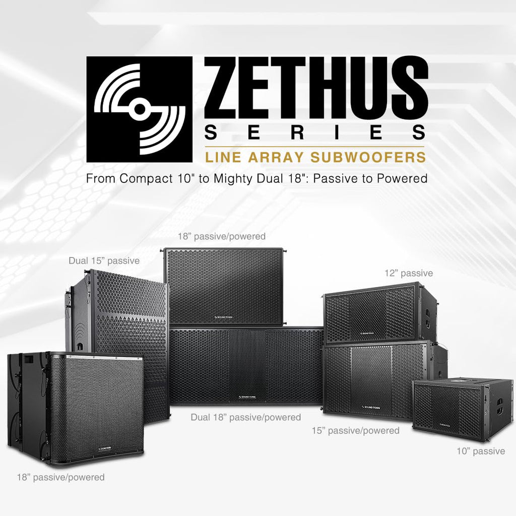 Black 18” 1600W Powered Line Array Subwoofer R566