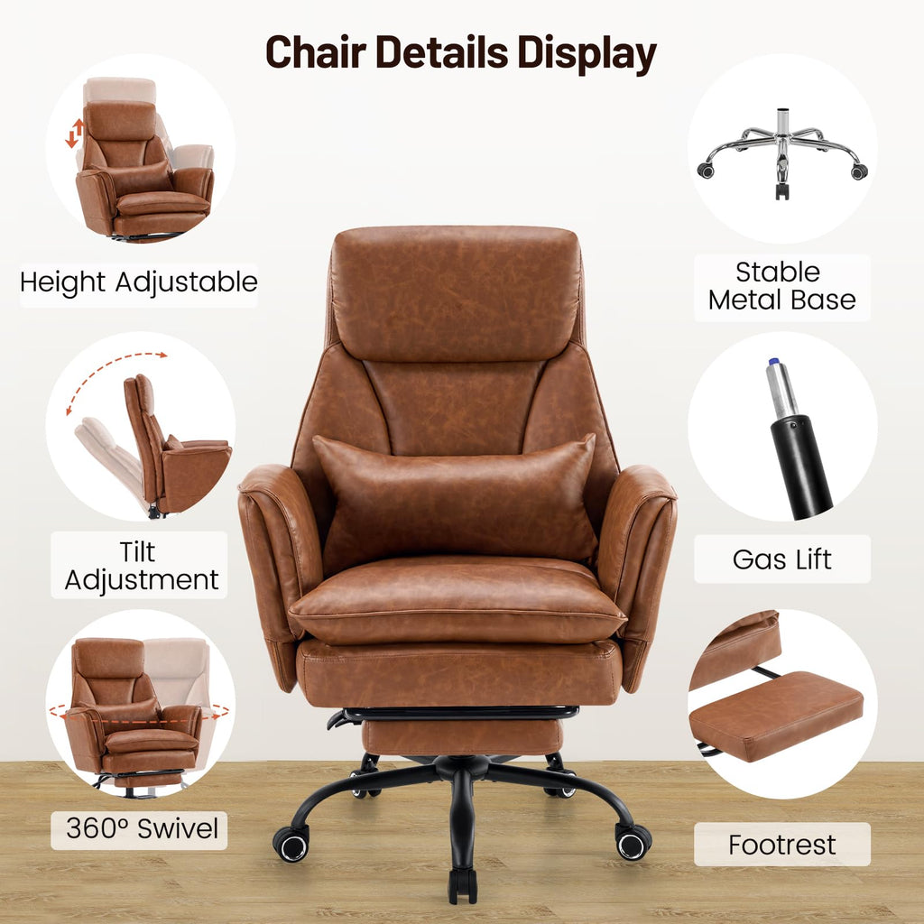 Big and Tall Ergonomic Office Chair with Footrest K119321