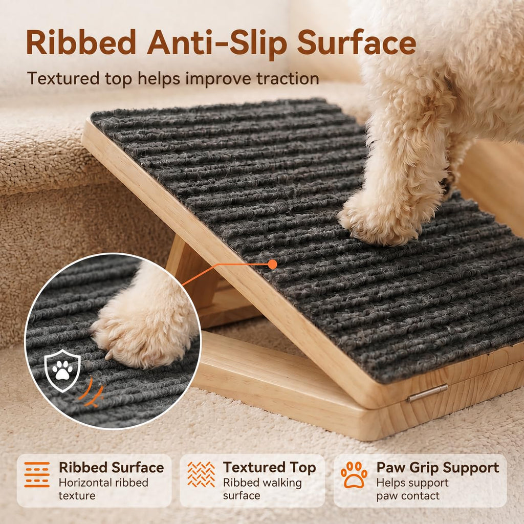 Adjustable Non-Slip Wooden Dog Ramp D156537