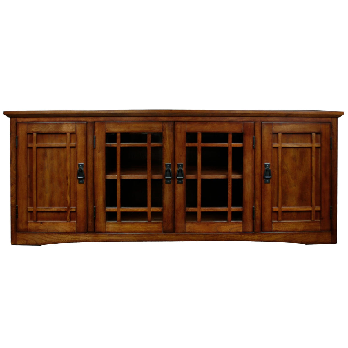 Solid Wood Mission Oak Four Door TV Stand B87041