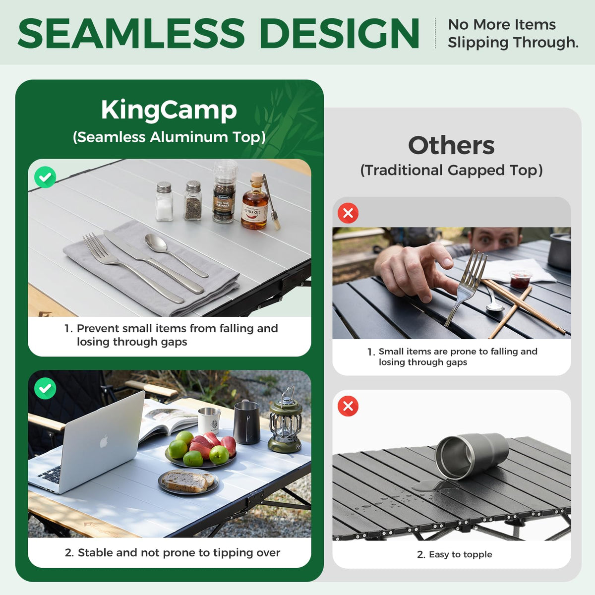 Bamboo Aluminum Camping Table H80365