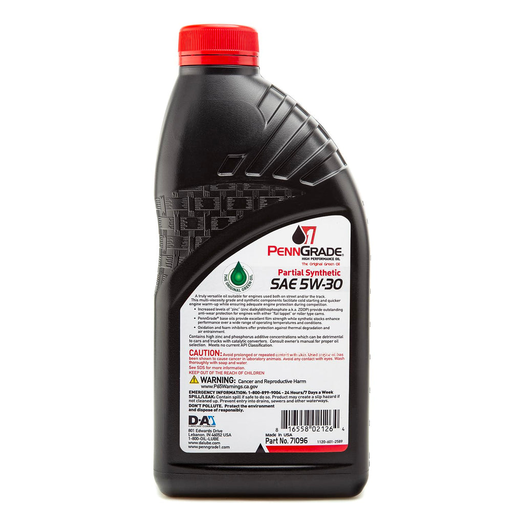 Synthetic Blend High Performance Oil SAE 5W-30 1 Quart 12 Pack D314