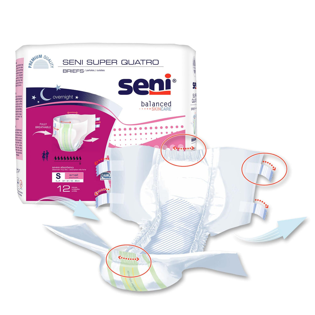 Unisex Adult Incontinence Briefs 22-31 in 12 ct E860