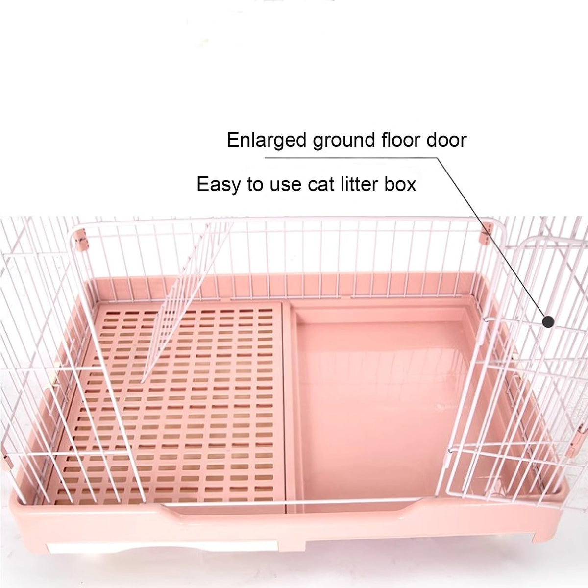Foldable 4 Tier Detachable Cat Cage with Hammock O326
