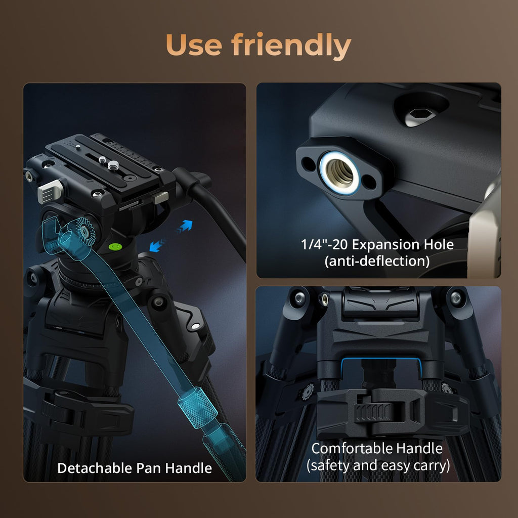 Carbon Fiber Tripod with Fluid Head R158312