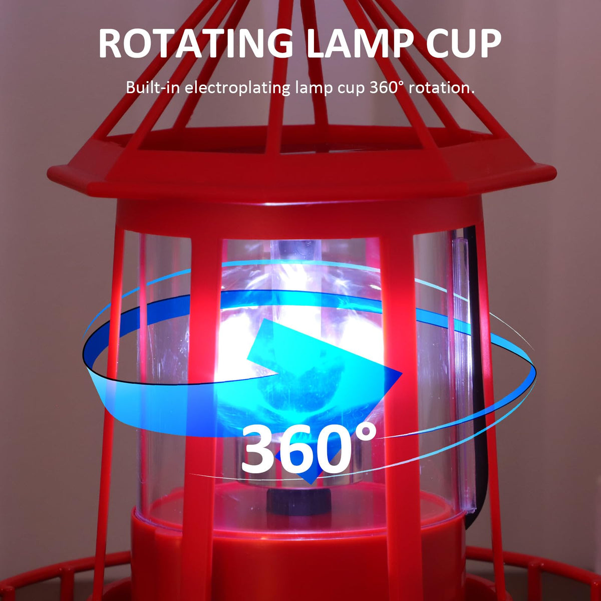 Solar Powered Lighthouse Statue Light L819
