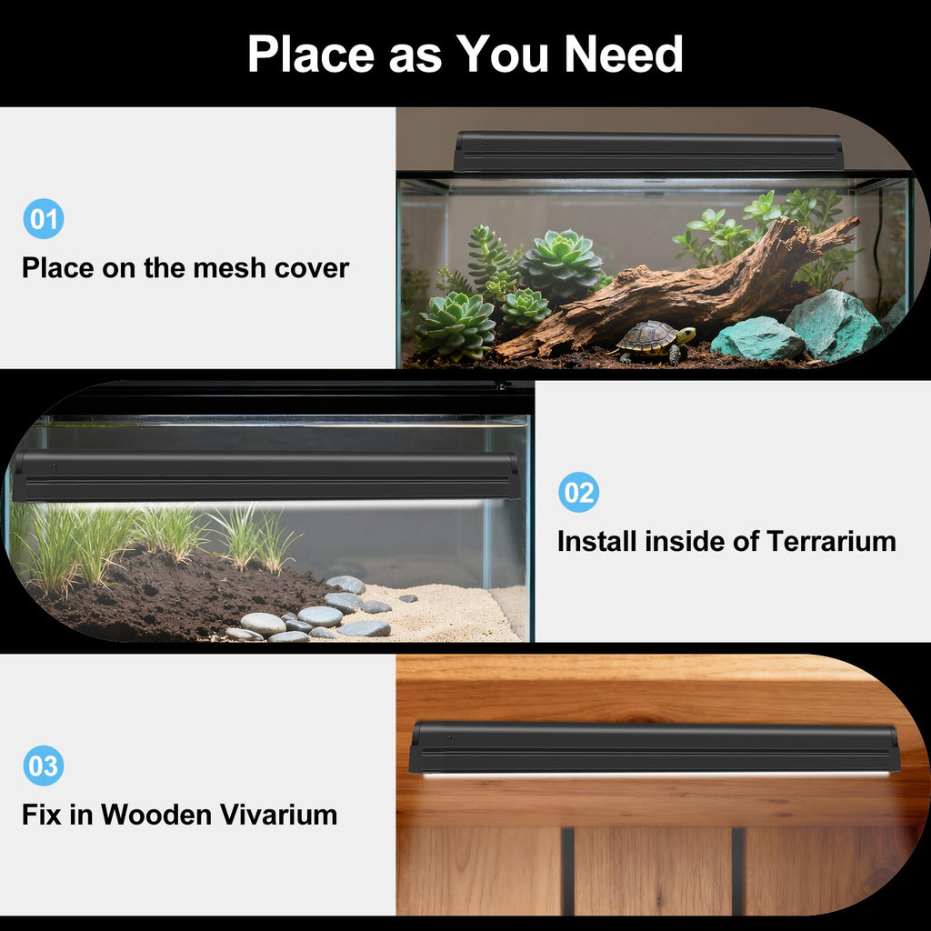 8W 10.0 UVB Reptile Light Fixture Combo Kit 12inch N4253
