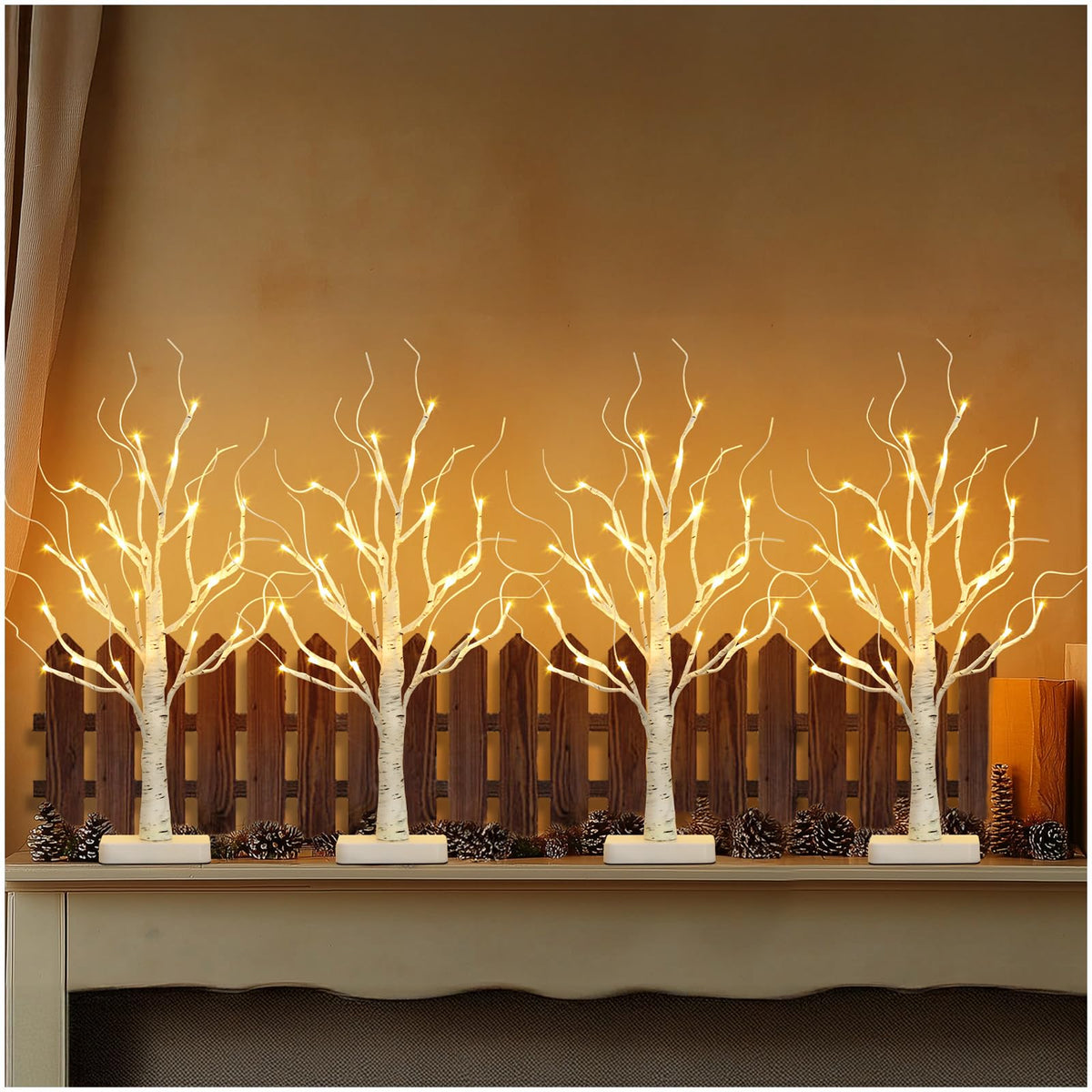 Lighted Birch Tree with LED Lights Q874434