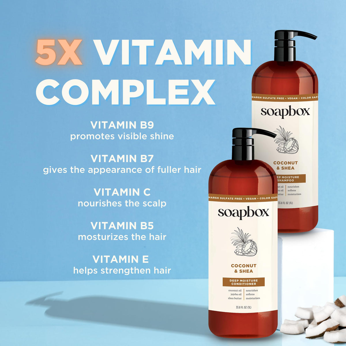 Coconut & Shea Shampoo & Conditioner Set V3305
