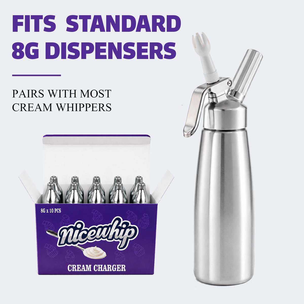 Whipped Cream Charger 10-Pack Food Grade U5749