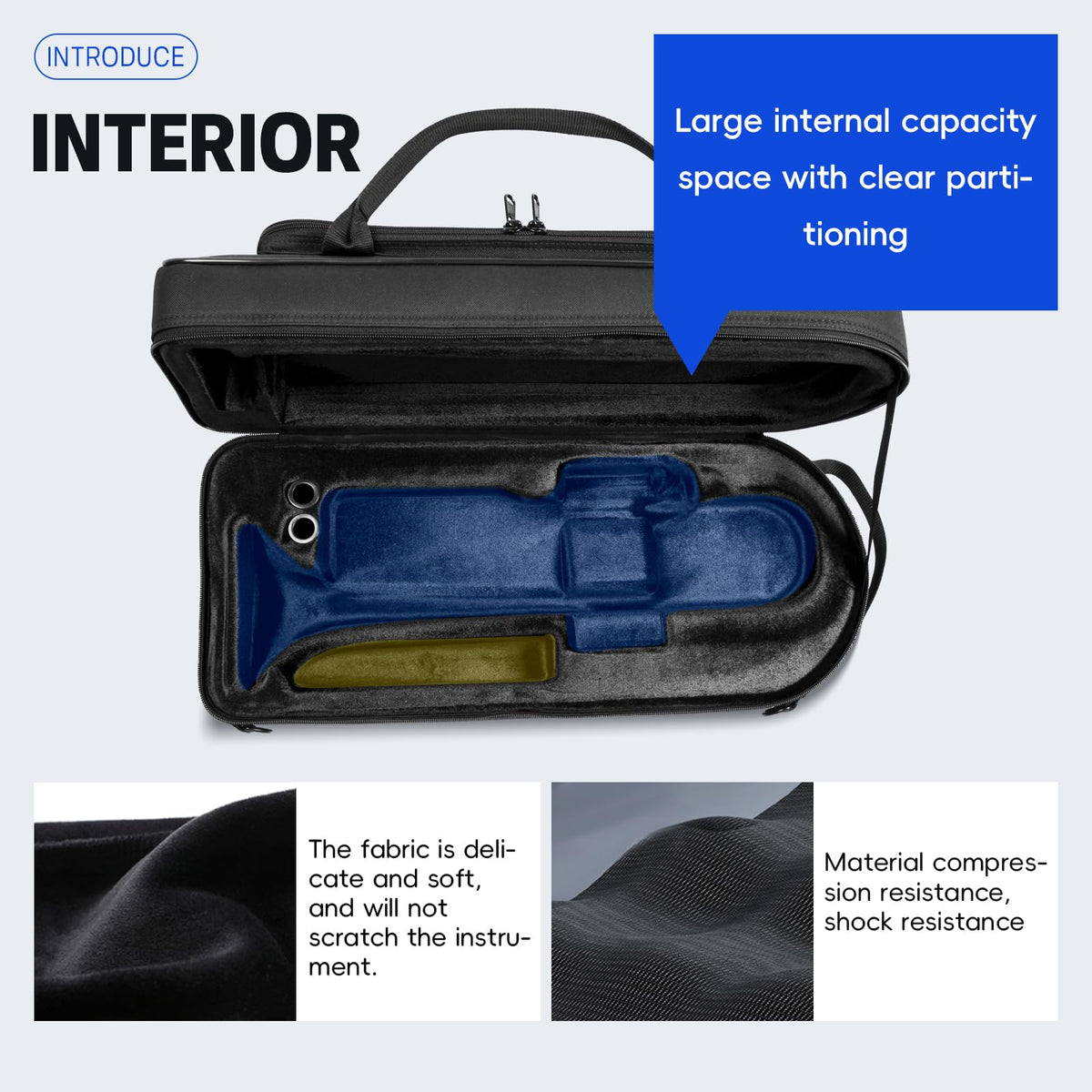 Lightweight Trumpet Case Soft Gig Bag Backpack I865235