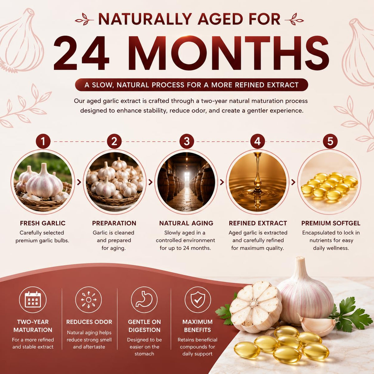 300 Aged Odorless Garlic Extract Softgels L761