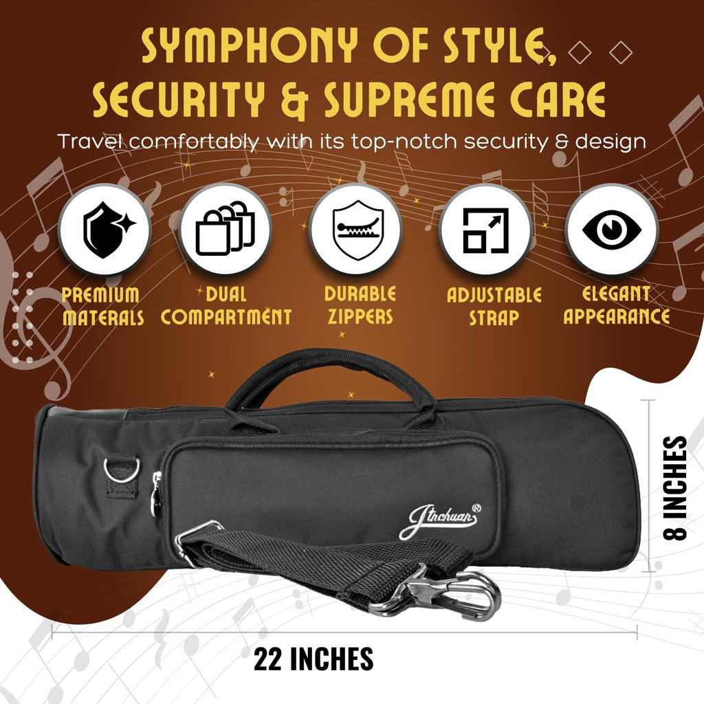 Cotton Padded Black Trumpet Bag with Adjustable Shoulder Strap E50566