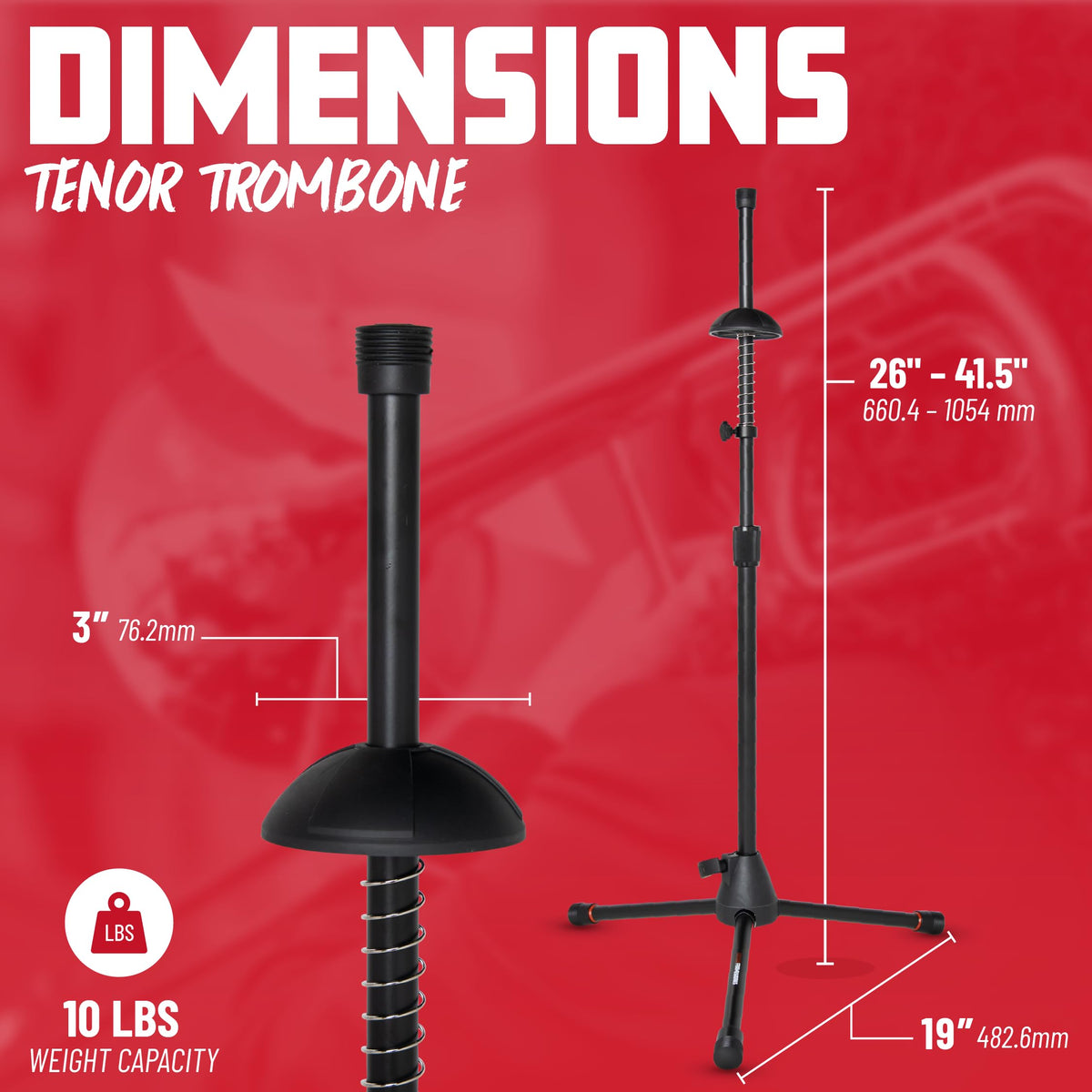 Tripod Style Stand for Trombones D66152