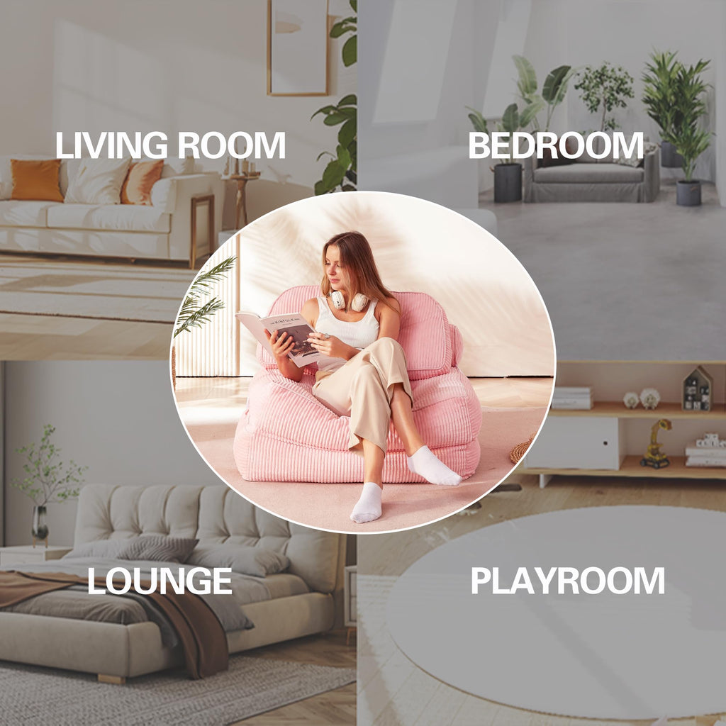 Pink Flannel Folding Sofa Bed T209