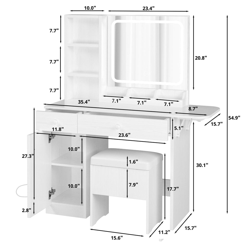 Vanity Desk with Charging Station G24620