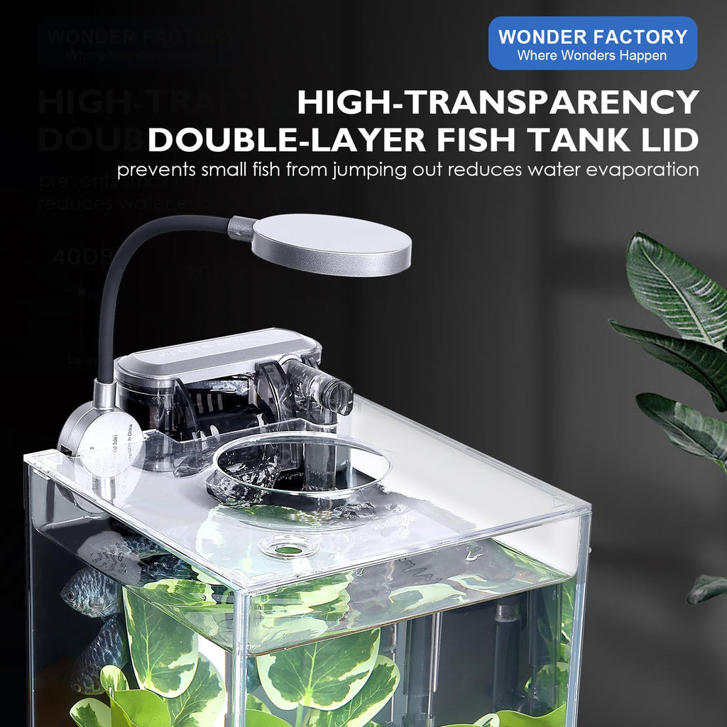 Glass 1.25 Gallon Aquarium Set with Filter LED Light R70762