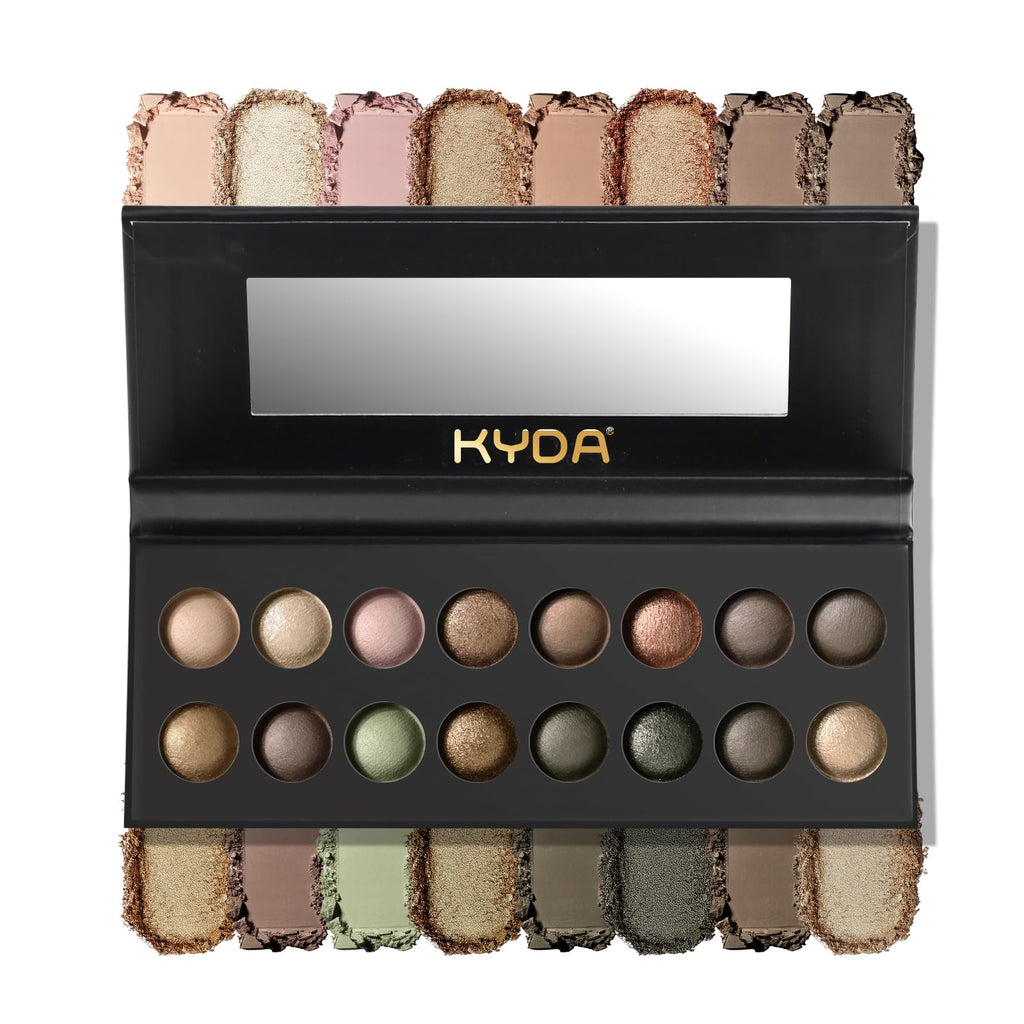 16 Colors Baked Eyeshadow Palette Matte Shimmer Finish Z4634