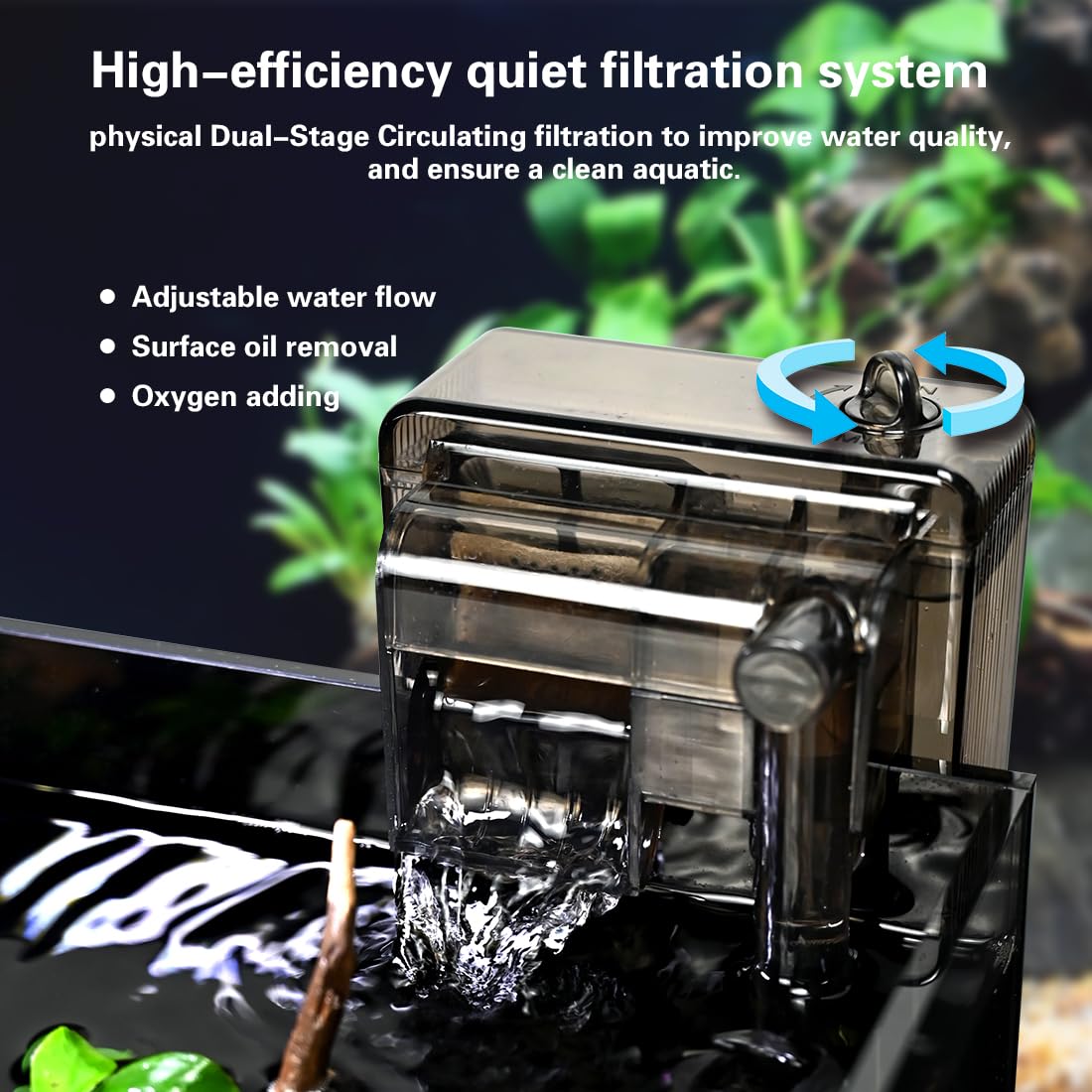 2.8 Gallon Glass Fish Tank with Light and Filter U975948