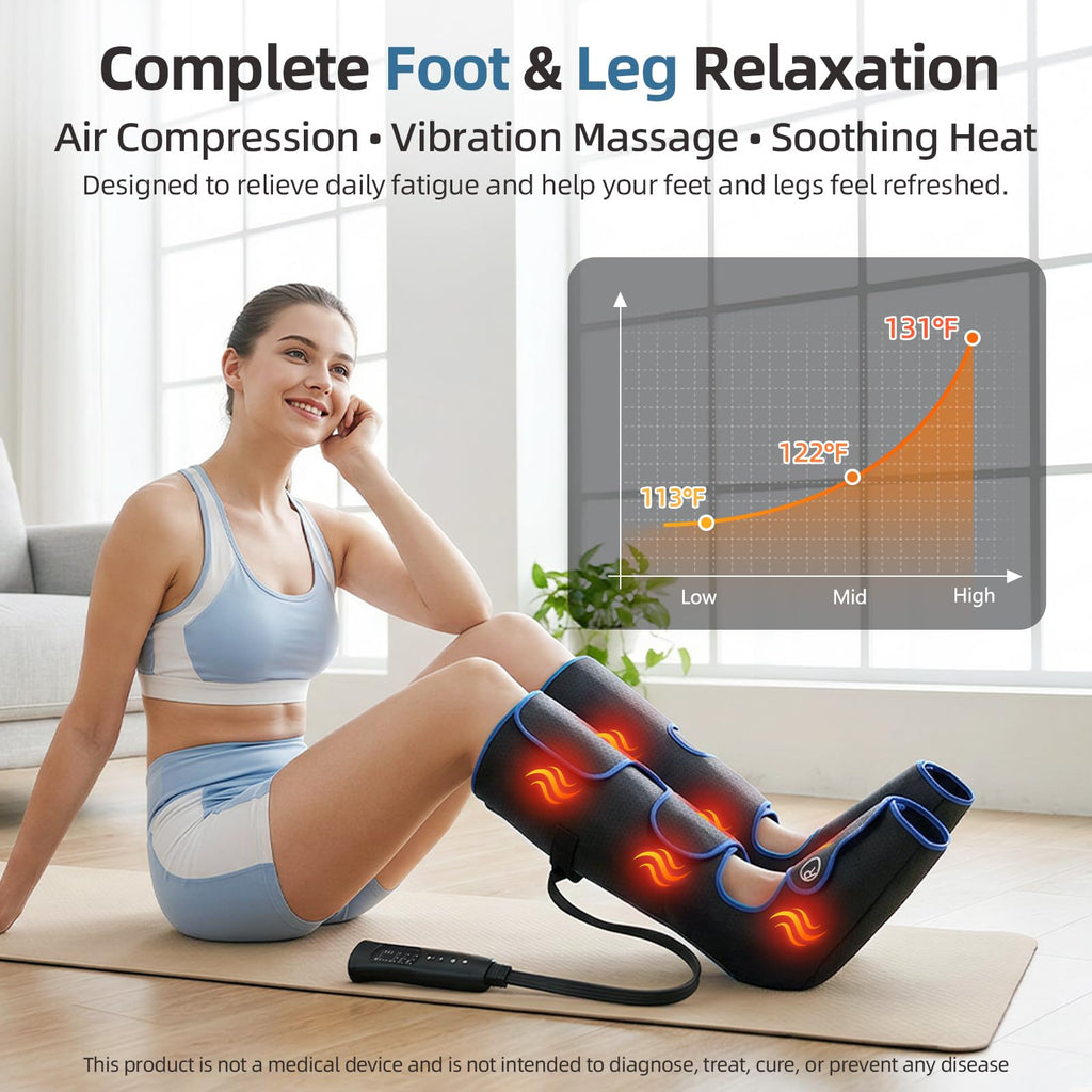 Air Compression Leg Massager with Heat N889429